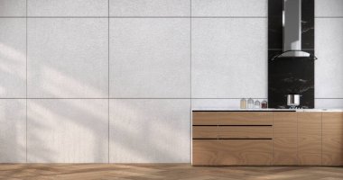 İçi boş duvar arkaplanındaki bitkilerle dolu, 3B görüntüleme