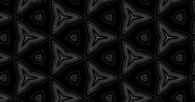 siyah ve beyaz kaleydoskop her iki yönde de döner.