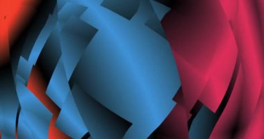 The sphere revolves with multi-colored reflections separated by waves. An endless vicious circle. A loop. Abstract background.