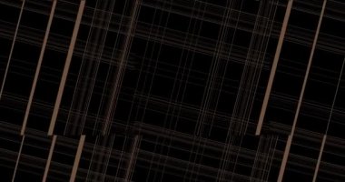 Soluk pembe çizgilerden oluşan dikdörtgenler iki düzlemde hareket eder. Birinde - aşağıdan yukarıya, diğerinde - soldan sağa