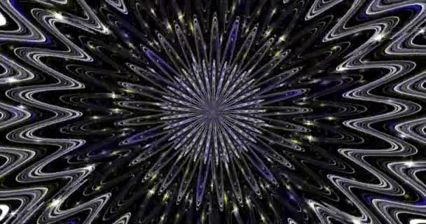 Kristallfiguren Skimrande Ljusstrålarna Roterar Motsols — Stockvideo