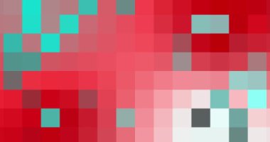 Renklerini değiştiren kırmızı, gri ve mavi mozaik.