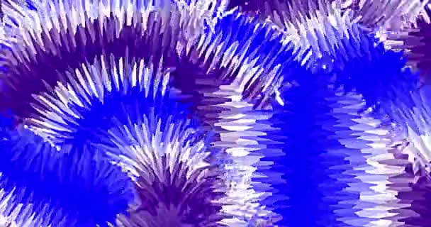 Fraktális Fagyos Minták Kék Lila Fehér Virágokban — Stock videók