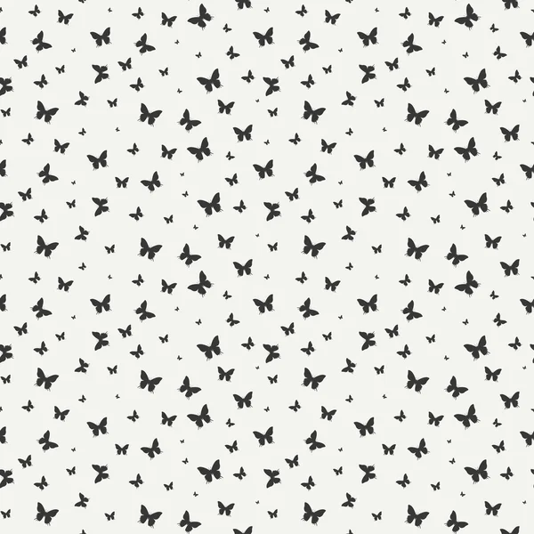 Monochrome abstract seamless pattern with butterfly. Wrapping paper. Scrapbook. Tiling. Vector illustration. Background. Graphic texture for your design, wallpaper. — Διανυσματικό Αρχείο