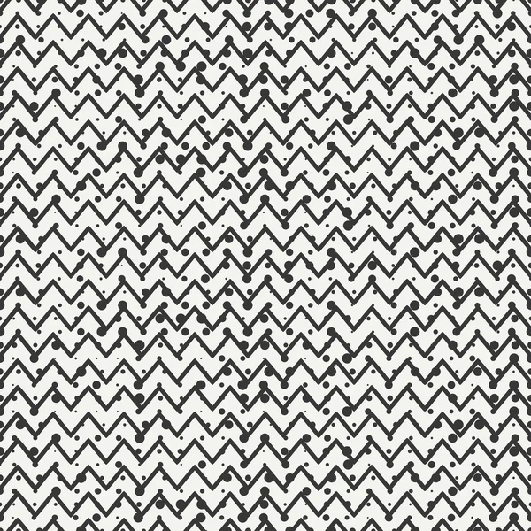 Padrão de listras sem costura geométrica abstrato chevron zigzag. Um hipster vintage listrado. Papel de embrulho. Livro de recortes. Ilustração vetorial. Contexto. Textura gráfica com pontos dispostos aleatoriamente . — Vetor de Stock