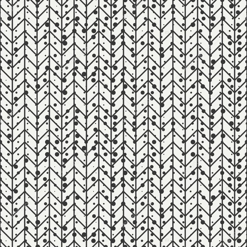 Geometric seamless abstract chevron zigzag stripes pattern. Vintage hipster striped. Wrapping paper. Scrapbook. Vector illustration. Background. Graphic texture with randomly disposed spots.