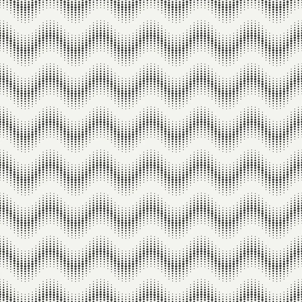 Geometrisches abstraktes Chevron-Zickzack-Streifen-Muster. Geschenkpapier. Altpapier. Vektorillustration. Hintergrund. grafische Textur mit zufällig angeordneten Flecken. Gepunktete Chevrons. Unregelmäßige Kreise. — Stockvektor