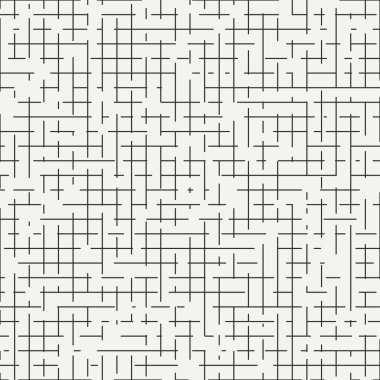 Geometrik soyut sorunsuz ayrıştırık desen. Ambalaj kağıdı. Karalama defteri. Döşeme. Vektör illüstrasyon. Arka plan. Grafik kesik li konturlar doku. İnce dalgalanma yapısı. Dikişsiz kafes deseni.