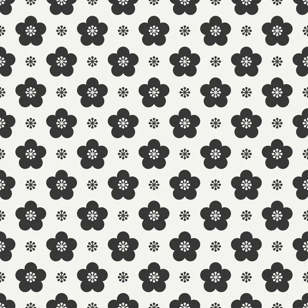 Monochrome abstract seamless floral pattern. Flowers and leaves. Wrapping paper. Scrapbook paper. Tiling. Vector illustration. Spring floral background. Graphic texture. Wallpaper. Floral texture — Stock Vector