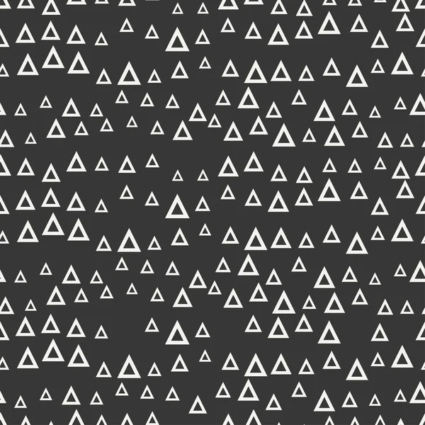 Geometrische Linie monochrom abstrakte Hipster nahtlose Muster mit Dreieck. Geschenkpapier. Altpapier. Fliesen. Vektorillustration. Hintergrund. grafische Textur für Ihr Design, Tapete. — Stockvektor