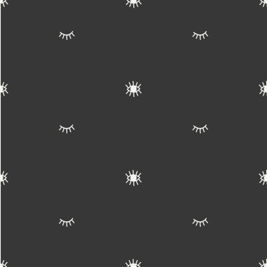 Eli açık ve Kapalı gözlerle çizilmiş seamless modeli. Kağıt ambalaj. Soyut vektör arka plan. Casual doku. Resimde. Bohem tarzı. Kabile yazdırma. Etnik doodle sanat elemanları. Göz desen.