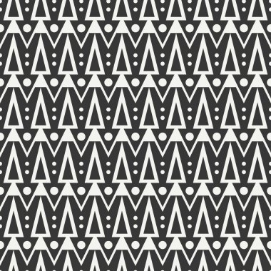 Geometrik etnik kabile dikişsiz desen. Ambalaj kağıdı. Karalama defteri. Doodles tarzı. Kabile yerli vektör illüstrasyon. Aztek arka plan. Tasarım için şık grafik dokusu. Çizgili. Siyah beyaz