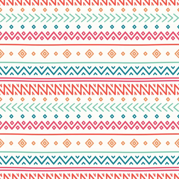 Tribal hand drawn line geometric mexican ethnic seamless pattern. Border. Wrapping paper. Scrapbook. Doodles. Vintage tiling. Handmade native vector illustration. Aztec background. Ink graphic texture — Stock Vector