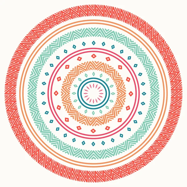 Etnik mandala. Kabile el çizilmiş çizgiyi geometrik seamless modeli. Sınır. Karalamalar. Yerel vektör çizim. Arka plan. Afrika, Meksika, Hint, şark süsleme. Kına dövme tarzı. Daire Sanat