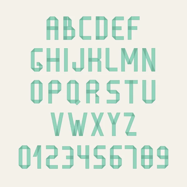 Fonte colorée simple. Ensemble alphabet abc complet. Lettres et chiffres vectoriels. Symboles typographiques Doodle . — Image vectorielle