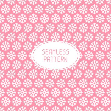 pembe sorunsuz snowflakes desen. vektör kar arka plan. Christmas illüstrasyon. duvar kağıdı, desen dolgularını, tekstil, web sayfası arka planı, yüzey dokuları için kullanılabilir.