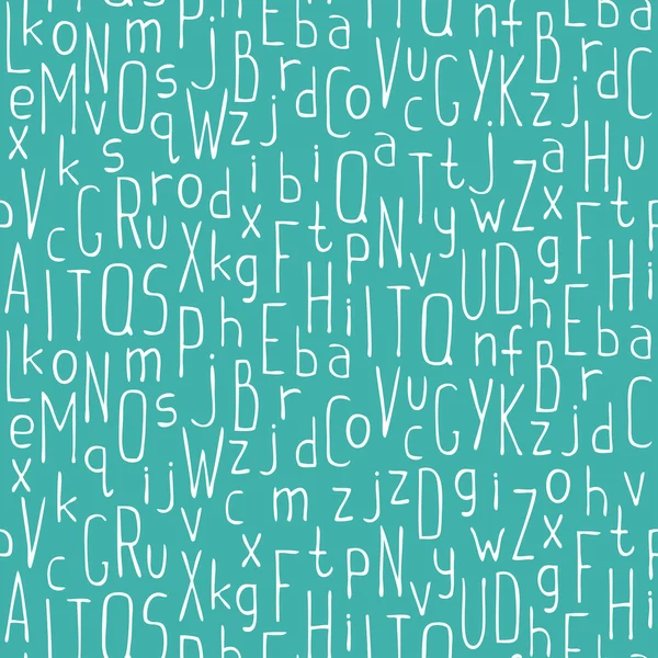 Vektör Dikişsiz desen renkli el çizilmiş yazı tipi. Güzel basit mektuplar arka plan. Doodle tipografik sembolleri.