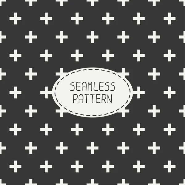 Vector seamless retro vintage geometrical hipster pattern. For wallpaper, pattern fills, web page background, blog. Stylish texture of crosses. — Stock Vector