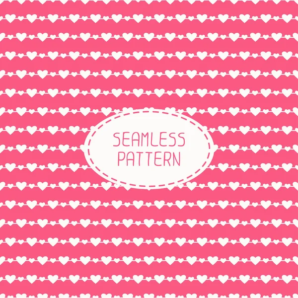 Romantic seamless pattern with hearts. Beautiful  vector illustration. Background. Endless texture can be used for printing onto fabric and paper or scrap booking. — Stock Vector