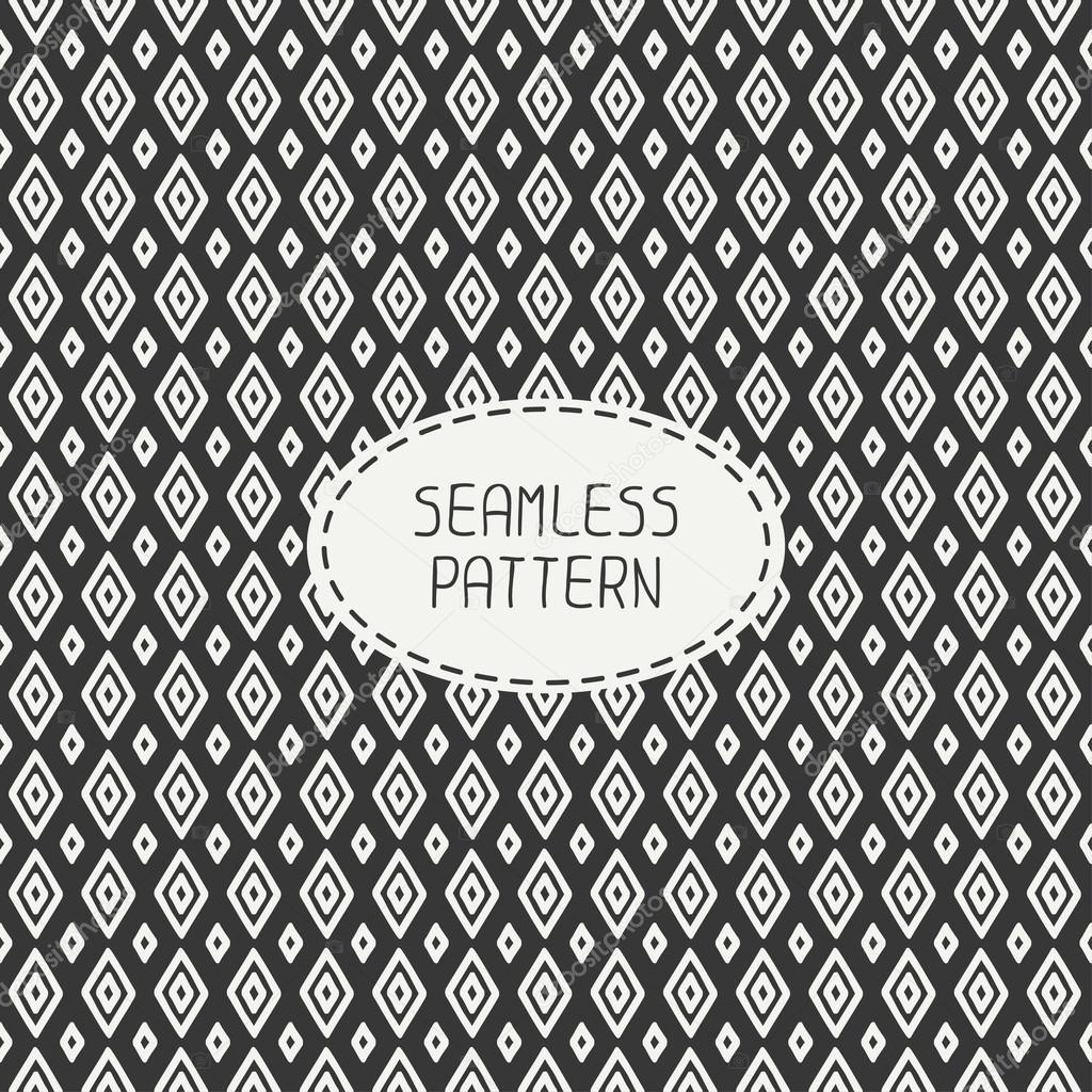 Geometric line seamless pattern with rhombus, square. Paper for scrapbook. Tiling. Beautiful vector illustration. Background. Hand drawn doodles. Stylish graphic texture  for your design, wallpaper.