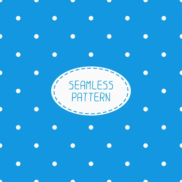 Geometrische blauwe naadloze polka dot patroon met cirkels. Inpakpapier. Papier voor scrapbook. Tegels. Erwten. Vectorillustratie. Achtergrond. Stalen. Stijlvolle grafische textuur voor ontwerp, behang. — Stockvector