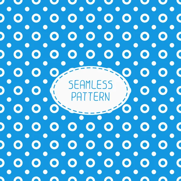 Geometric blue seamless polka dot pattern with circles. Wrapping paper. Paper for scrapbook. Tiling. Peas. Vector illustration. Background. Swatches. Stylish graphic texture  for design, wallpaper. — Stock Vector