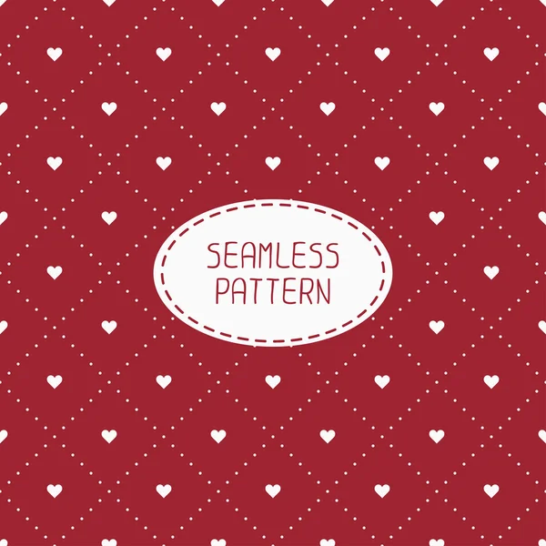 Red romantic wedding geometric seamless pattern with hearts. Wrapping paper. Scrapbook paper. Tiling. Vector illustration. Background. Graphic texture  for design. Valentines day — Stock Vector