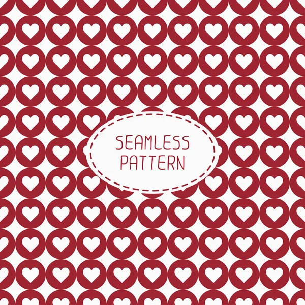 Red romantic wedding geometric seamless pattern with hearts. Wrapping paper. Scrapbook paper. Tiling. Vector illustration. Background. Graphic texture  for design. — Stock Vector