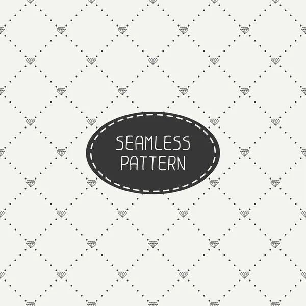 Monochrome hipster fashion geometric seamless pattern with diamond. Wrapping paper. Paper for scrapbook. Tiling. Vector illustration. Stylish graphic texture for design. — Stock Vector