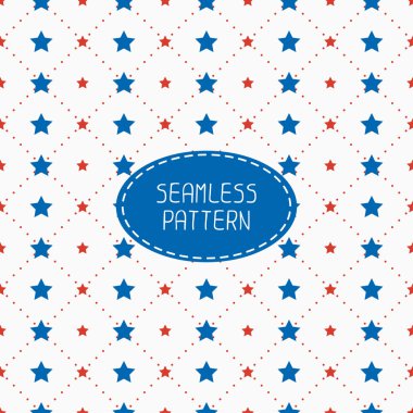 Geometric patriotic seamless pattern with red, white, blue stars. American symbols. USA flag. 4th of July. Wrapping paper. Paper for scrapbook. Tiling. Vector nautical illustration starry background. vector Geometric patriotic seamless pattern with red, white, blue stars. American symbols. USA flag. 4th of July. Wrapping paper. Paper for scrapbook. Tiling. Vector nautical illustration starry background. vector