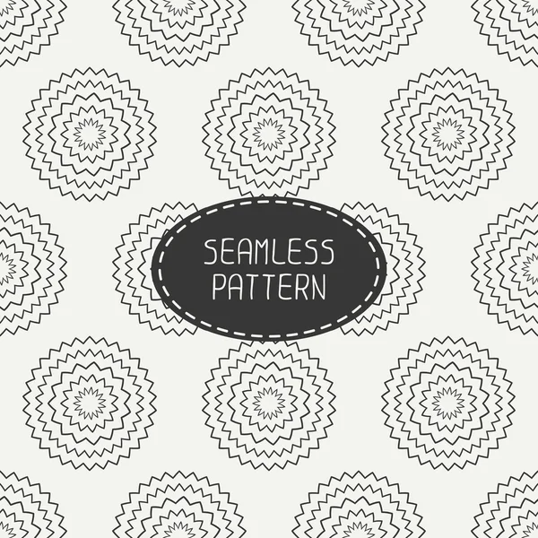 Geometric monochrome art hipster line seamless pattern with circle, round. Wrapping paper. Scrapbook paper. Tiling. Beautiful vector illustration. Background. Stylish graphic texture for design. — Stock Vector