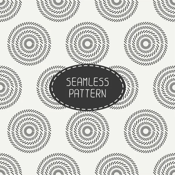 Geometric monochrome art hipster line seamless pattern with circle, round. Wrapping paper. Scrapbook paper. Tiling. Beautiful vector illustration. Background. Stylish graphic texture for design. — Stock Vector