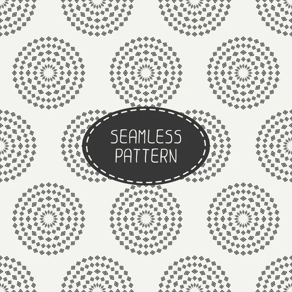 Geometric monochrome art hipster line seamless pattern with circle, round. Wrapping paper. Scrapbook paper. Tiling. Beautiful vector illustration. Background. Stylish graphic texture for design. — Stock Vector