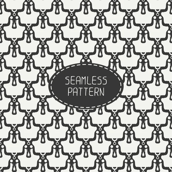 Geometric monochrome hipster line seamless pattern with vintage skull. Wrapping paper. Scrapbook paper. Tiling. Beautiful vector illustration. Background. Stylish graphic texture for design. — Stock Vector