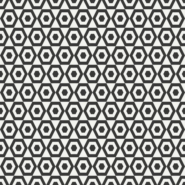 六角形と幾何学的なライン モノクロ抽象ヒップスター シームレス パターン。包装紙。スクラップ ブック紙。タイリング。ベクトルの図。背景。あなたのデザイン、壁紙のグラフィック テクスチャ. — ストックベクタ
