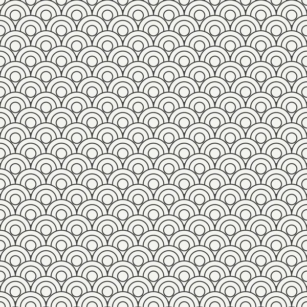 Geometrische Linie monochrom abstrakte Hipster nahtlose Muster mit runden, Kreis. Geschenkpapier. Altpapier. Fliesen. Vektorillustration. Hintergrund. grafische Textur für Ihr Design, Tapete. — Stockvektor