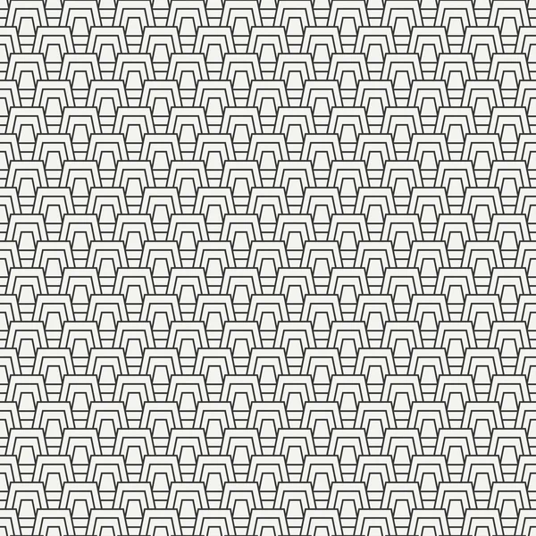 Geometrische Linie monochrom abstrakte Hipster nahtlose Muster mit Trapez. Geschenkpapier. Altpapier. Fliesen. Vektorillustration. Hintergrund. grafische Textur für Ihr Design, Tapete. — Stockvektor