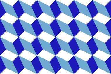 Puebla Tasarımı 'ndan esinlenilmiş Meksika Kusursuz Deseni. Klasik Mavi Talavera Seramik Taşı Geometrik Süslü. Vektör İllüstrasyonu.