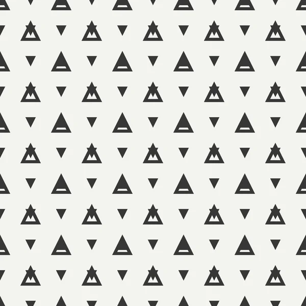 Geometrische Linie monochrom abstrakte Hipster nahtlose Muster mit Dreieck. Geschenkpapier. Altpapier. Fliesen. Vektorillustration. Hintergrund. grafische Textur für Ihr Design, Tapete. — Stockvektor