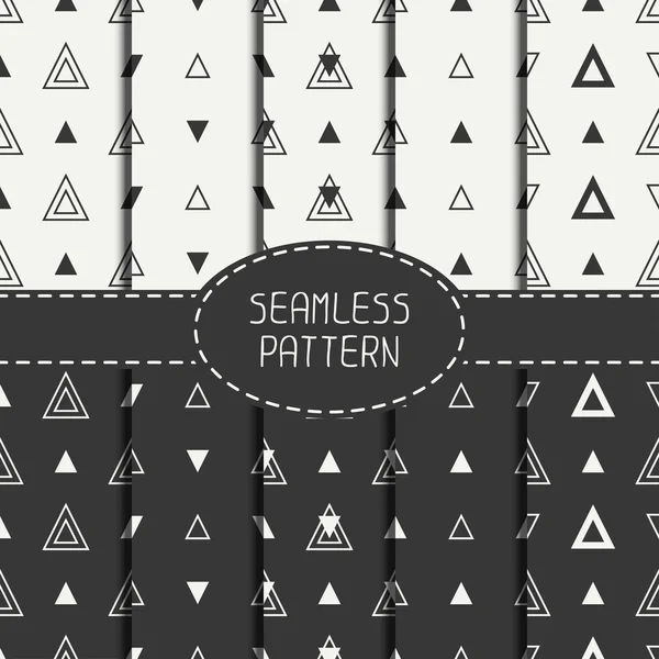 Set of line polygon abstract hipster seamless pattern with triangle. Geometric figures. Wrapping paper. Scrapbook paper. Tiling. Vector illustration. Background. Graphic texture for design. — Stock Vector