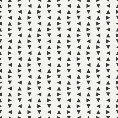 Üçgen ile geometrik çizgi tek renkli soyut hipster seamless modeli. Kağıt ambalaj. Scrapbook kağıt. Döşeme. Vektör çizim. Arka plan. Tasarım, duvar kağıdı için grafik doku.
