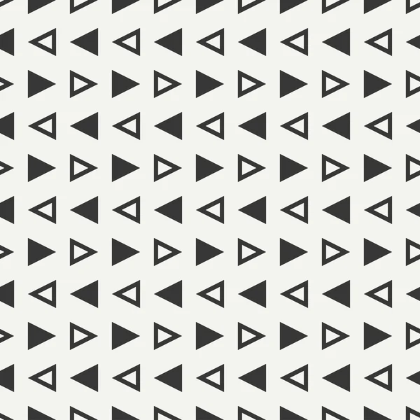 Línea geométrica monocromo patrón inconsútil hipster abstracto con triángulo. Papel de envolver. Papel de libro de recortes. Baldosas. Ilustración vectorial. Antecedentes Textura gráfica para su diseño, papel pintado . — Vector de stock
