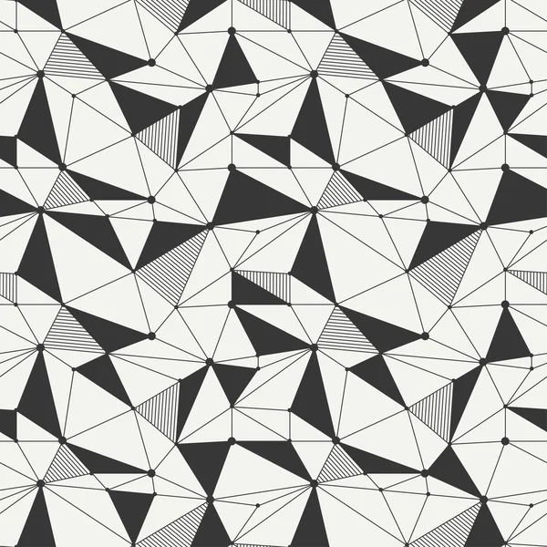 Geometric line hipster seamless pattern with triangle, circles. Reticulated abstract linear grid. Wrapping paper. Scrapbook. Tiling. Vector illustration. Background. Graphic texture. — Stockový vektor