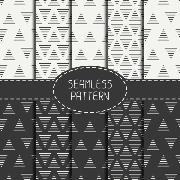 Set of line polygon abstract hipster seamless pattern with triangle. Geometric figures. Wrapping paper. Scrapbook paper. Tiling. Vector illustration. Background. Graphic texture for design. — Stock Vector
