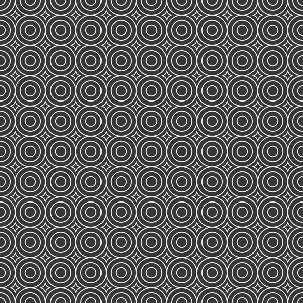 Geometrické linie černobílý abstraktní bederní bezešvé vzor s kulatým, kruhem. Balicí papír. ScrapBook papír. Obklad. Vektorové ilustrace. Pozadí. Grafické textura pro svůj design, tapety. — Stockový vektor