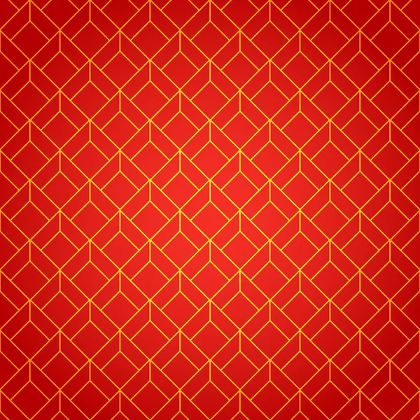 Gold and red geometric national chinese seamless pattern. Wrapping paper. Scrapbook paper. Chinese new year 2016. Beautiful  vector illustration. Line background. Stylish graphic texture. — Stockový vektor