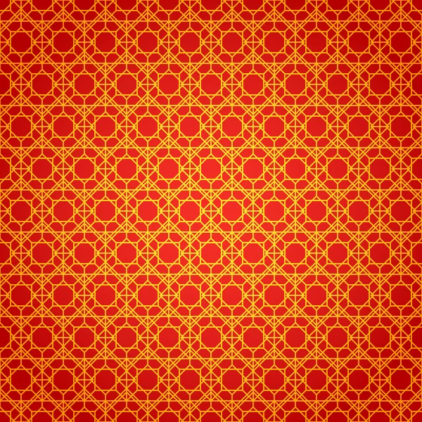 Gold and red geometric national chinese seamless pattern. Wrapping paper. Scrapbook paper. Chinese new year 2016. Beautiful  vector illustration. Line background. Stylish graphic texture. — Stockový vektor