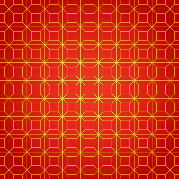 Gold and red geometric national chinese seamless pattern. Wrapping paper. Scrapbook paper. Chinese new year 2016. Beautiful  vector illustration. Line background. Stylish graphic texture. — Stockový vektor
