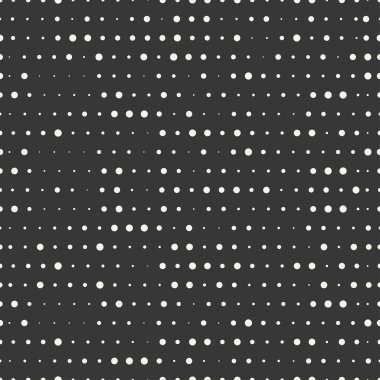 Polka dot. Tek renkli geometrik soyut hipster yuvarlak, noktalı çember ile seamless modeli. Kağıt ambalaj. Scrapbook kağıt. Vektör çizim. Arka plan. Doku rastgele bertaraf noktalar ile.