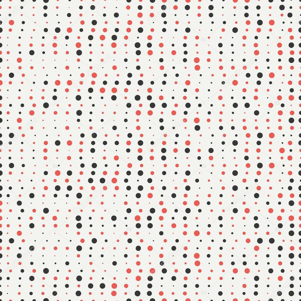 Polka dot. Geometric monochrome abstract hipster seamless pattern with round, dotted circle. Wrapping paper. Scrapbook paper. Vector illustration. Background. Texture with randomly disposed spots.